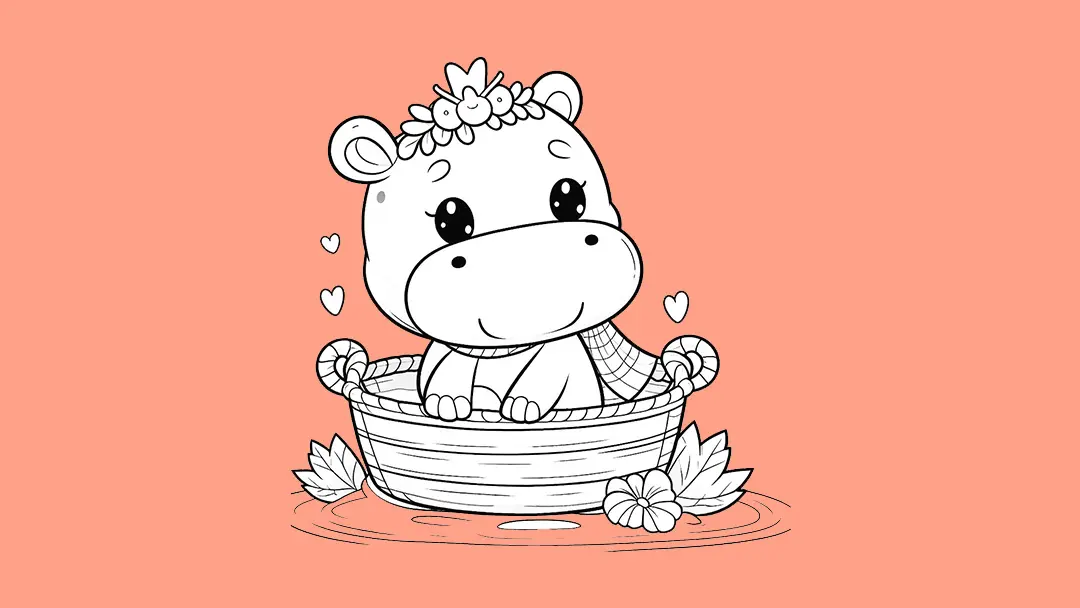 Hippo Coloring Pages