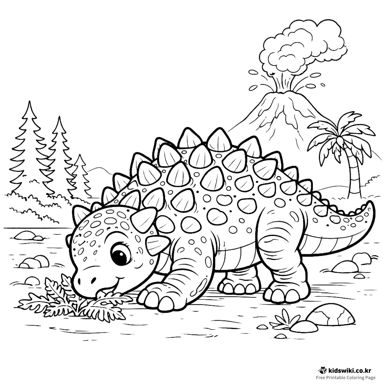 Free Dinosaur Coloring Pages For Kids (Printable PDF)