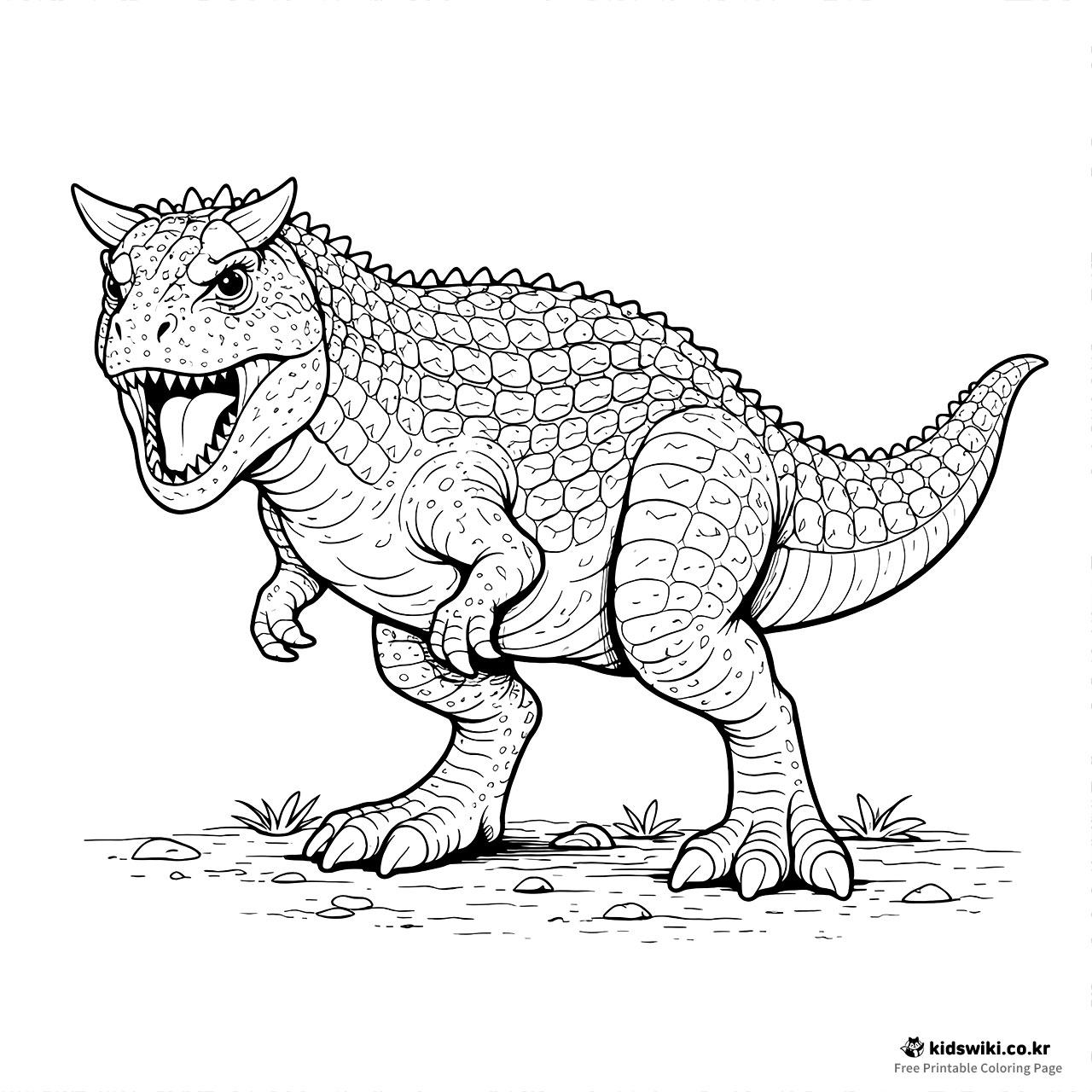 Desert King Spinosaurus Dinosaur Coloring Page - KidsWiki