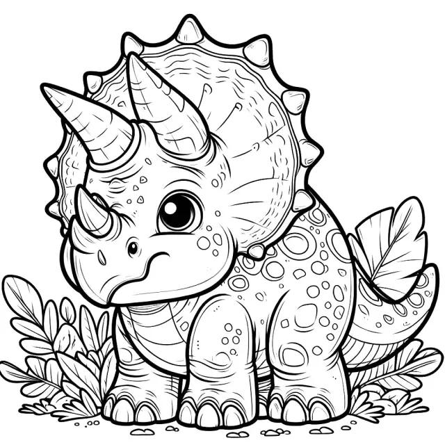 Triceratops Coloring Pages