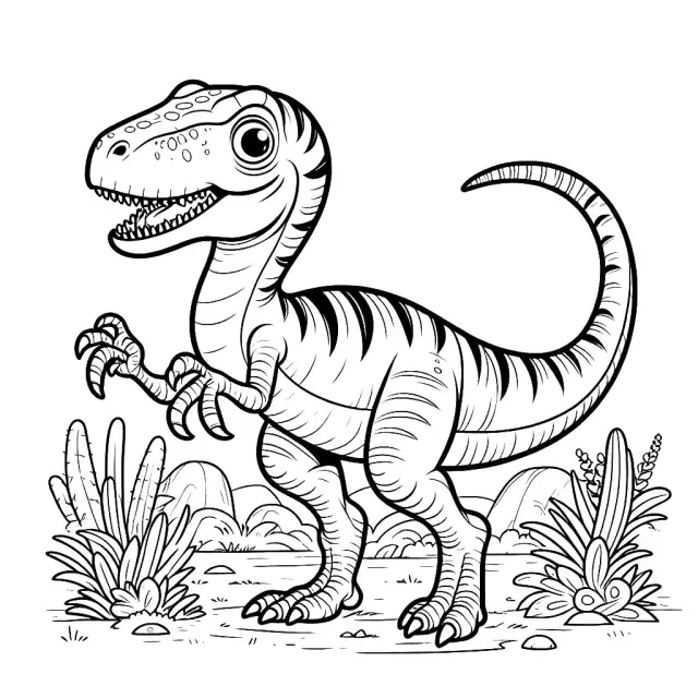 Velociraptor Coloring Pages