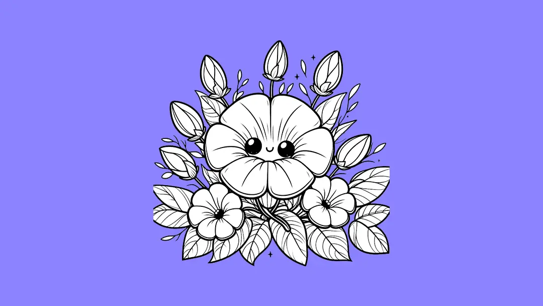 Morning Glory Coloring Pages