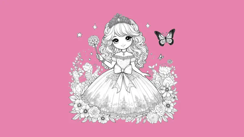 19 Pretty Princess Coloring Pages (Free PDF Printables)