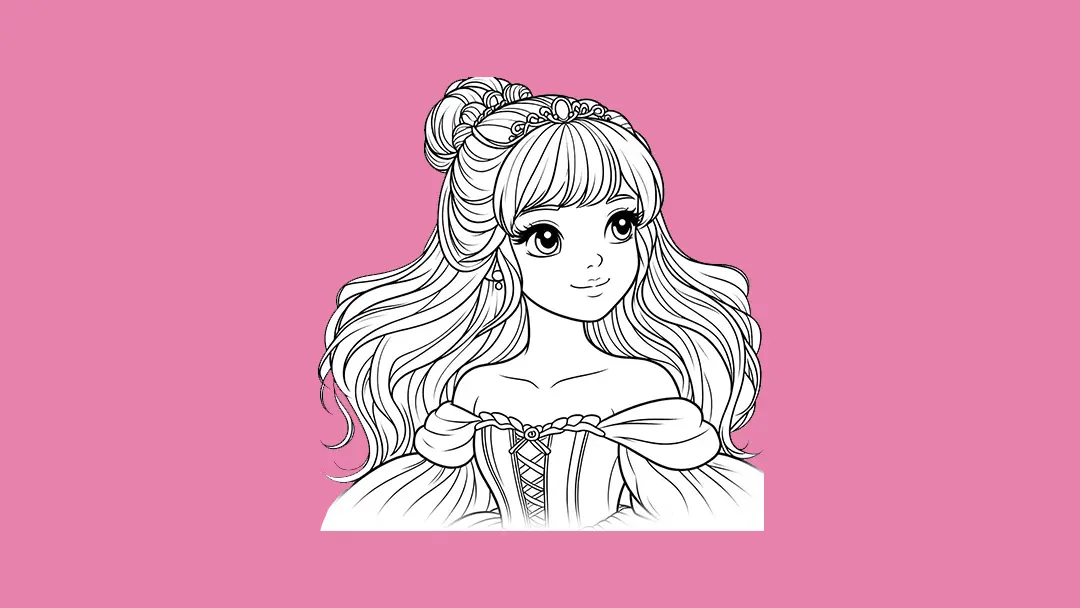 13 Princess Hairstyle Coloring Pages (Free PDF Printables)