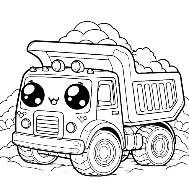 Dump Truck Coloring Pages 1