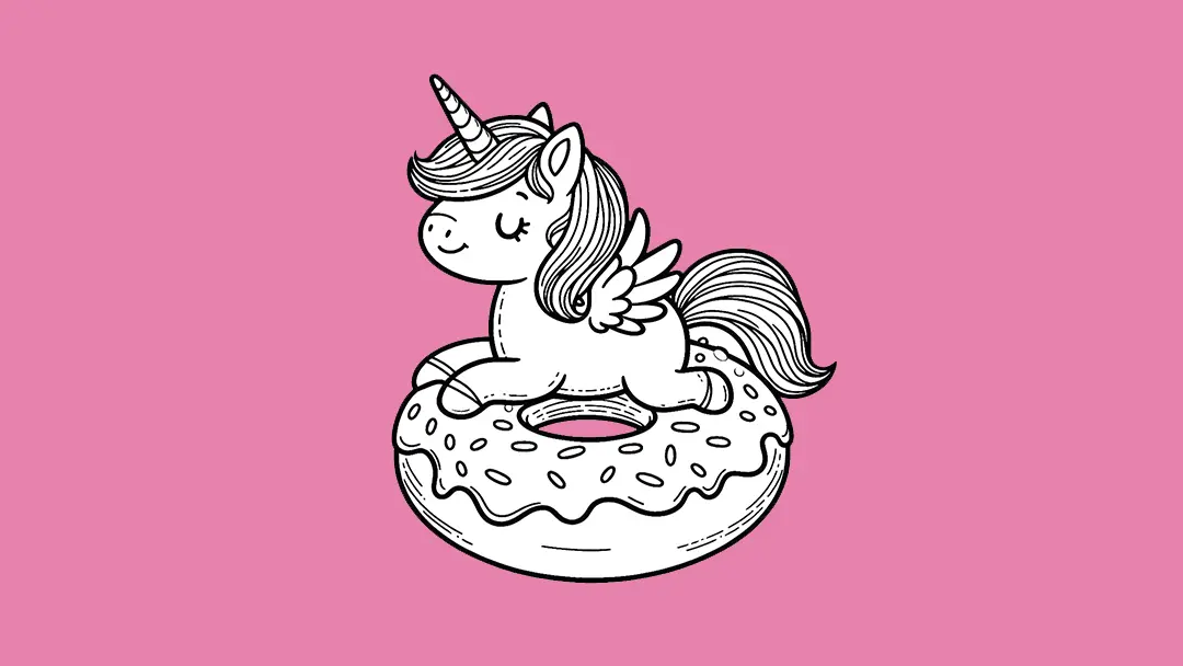 Food Unicorn Coloring Pages