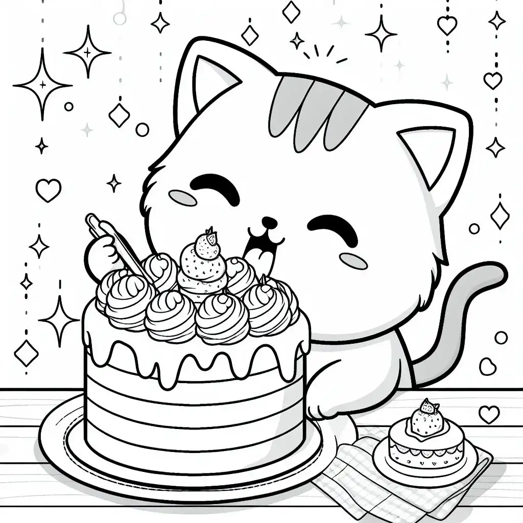 31 Cute Cat Coloring Pages for Kids! Free Printable – Kidswiki