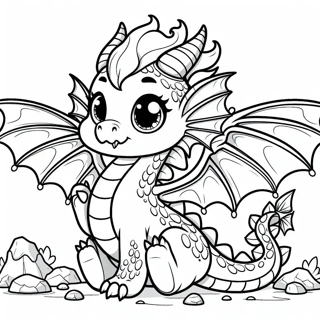 33 Cute Dragon Coloring Pages For Kids! Free Printable - Kidswiki