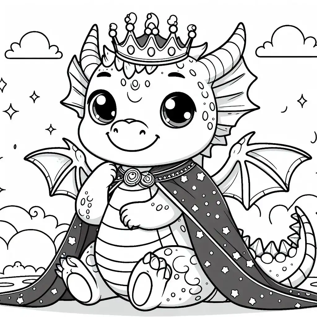 Dragon prince wearing a crown