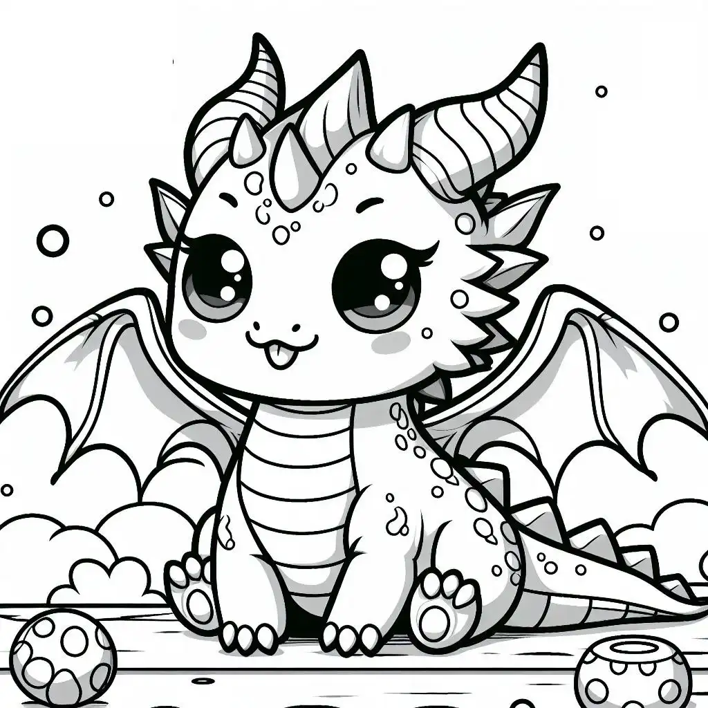 Dragon sitting and resting