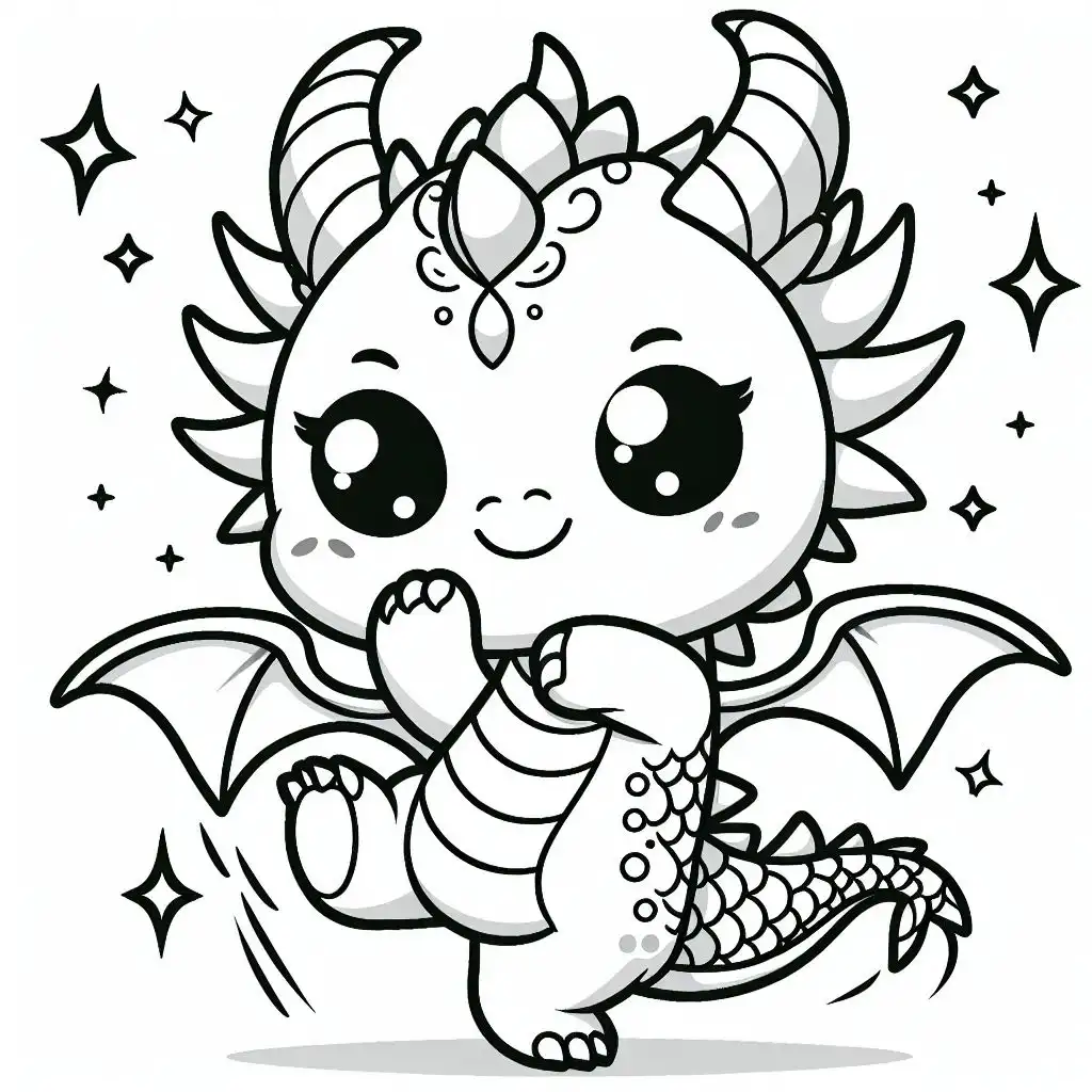 Cute dancing dragon