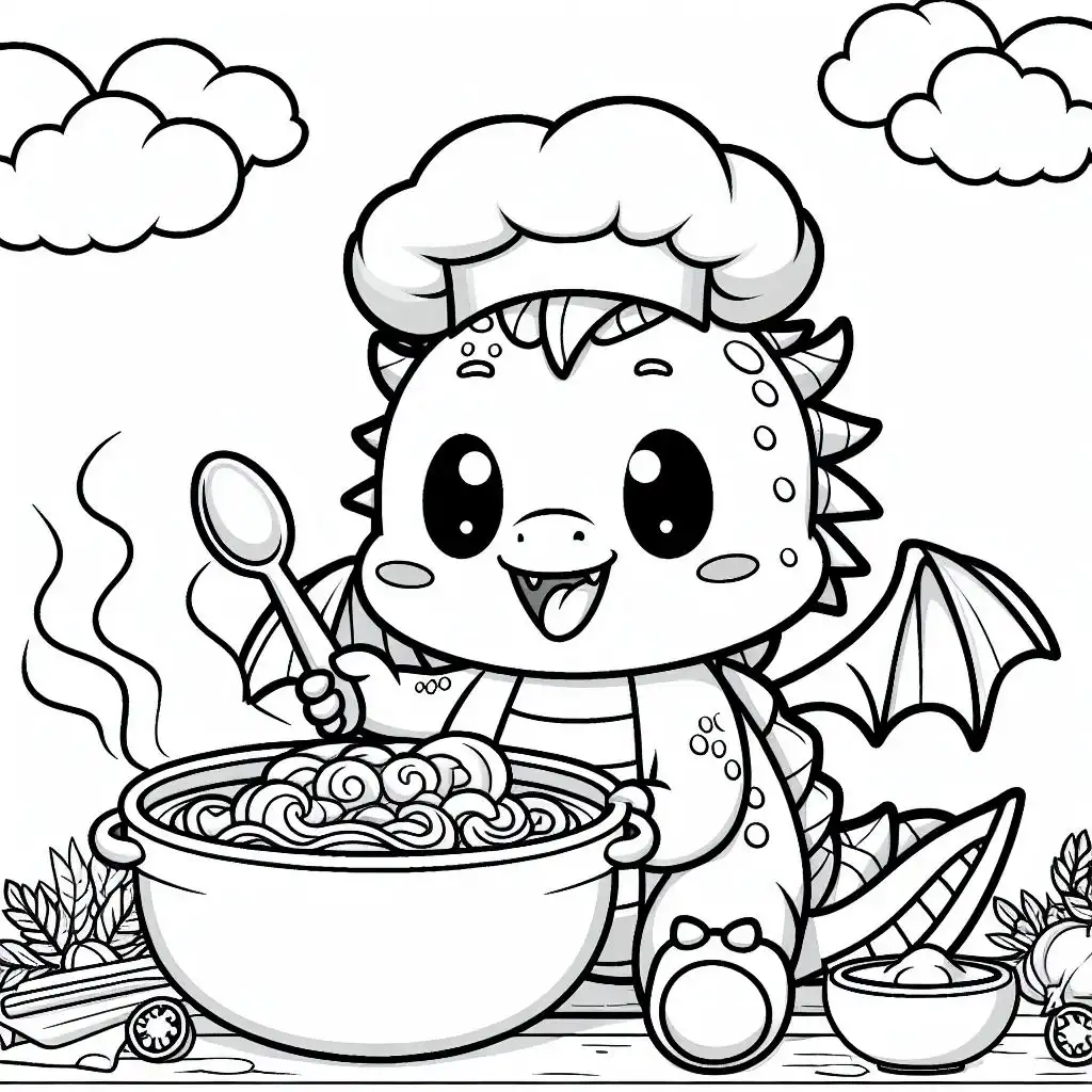 Baby dragon chef