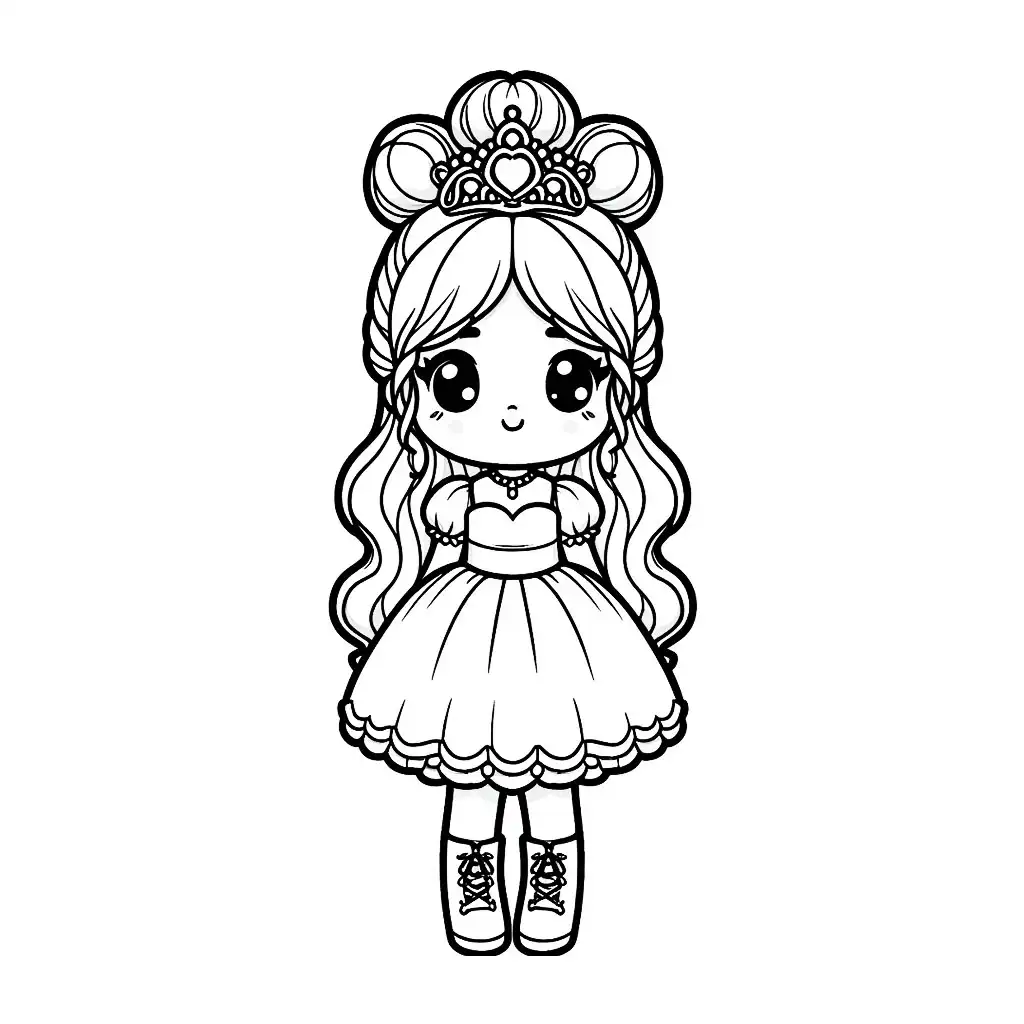 Cute Princess Coloring Pages 1