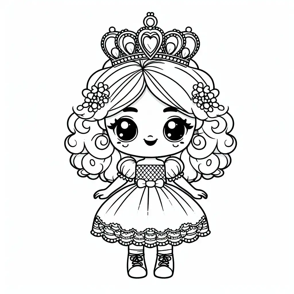 Cute Princess Coloring Pages 3