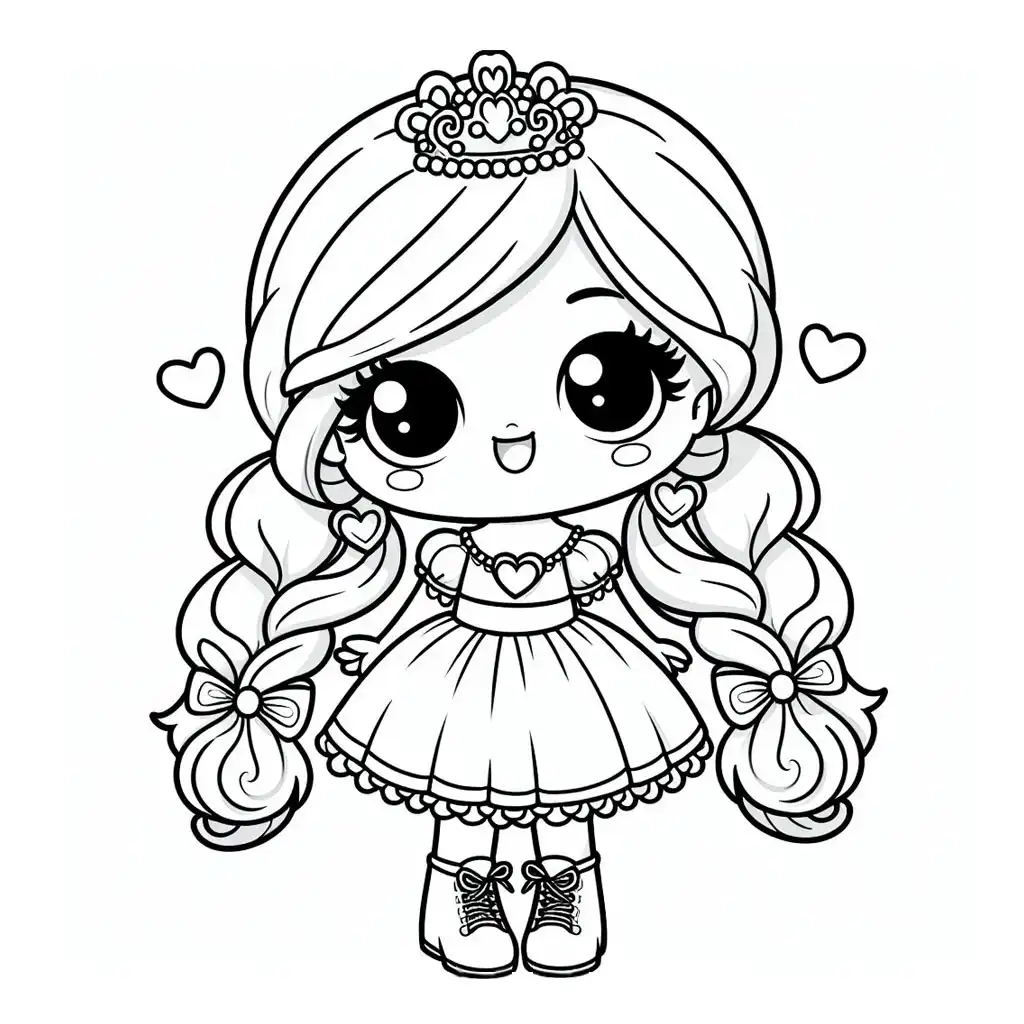 Cute Princess Coloring Pages 5