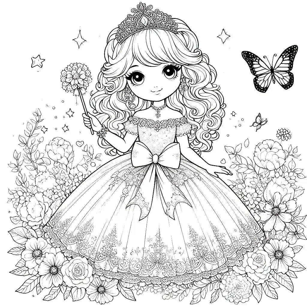 19 Pretty Princess Coloring Pages (Free Printable) Kidswiki