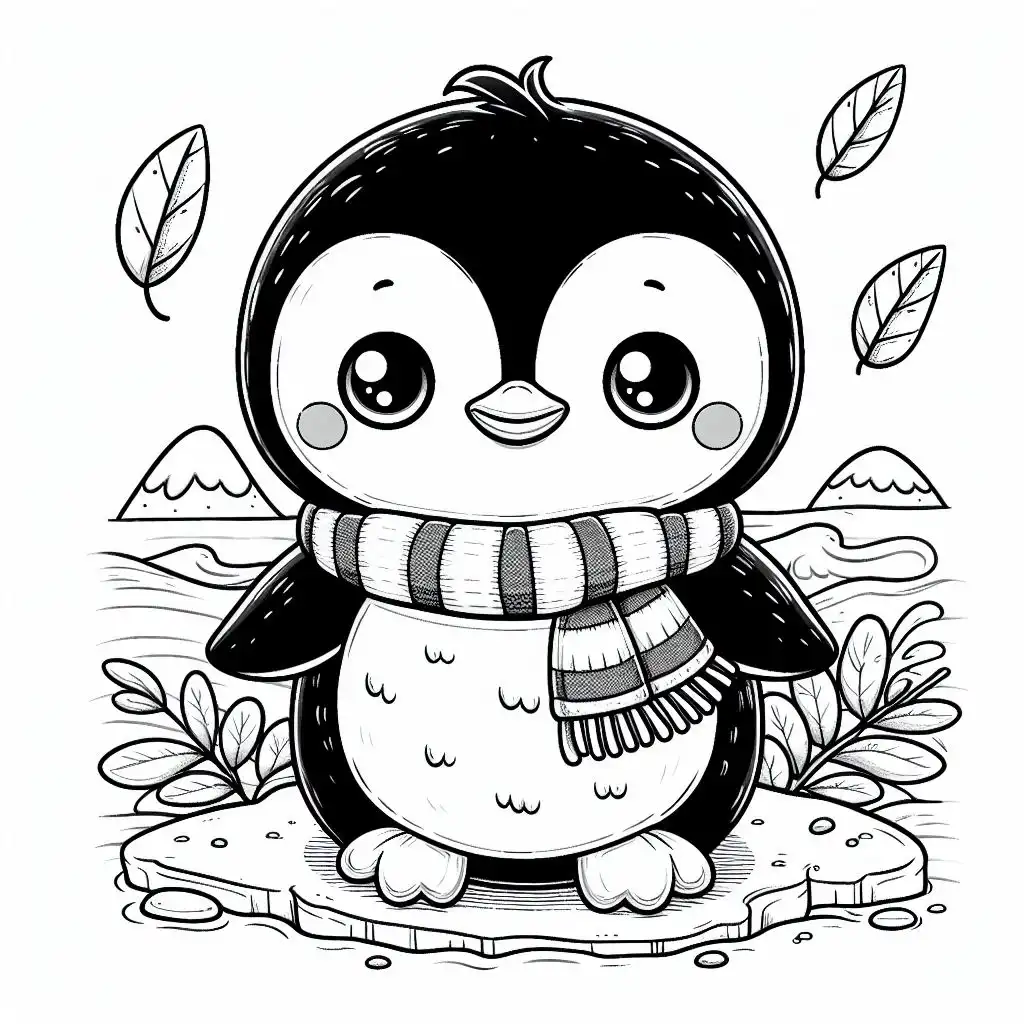 17 Cute Penguin Coloring Pages
