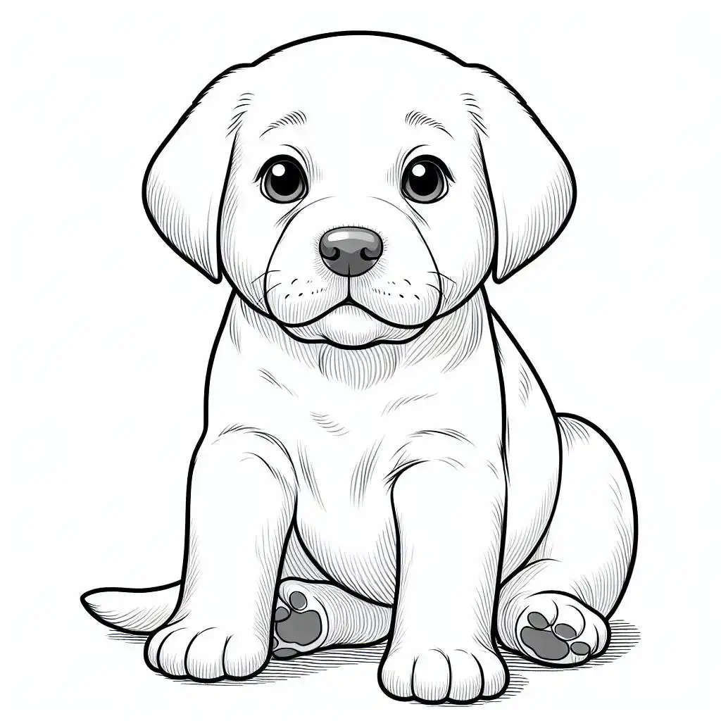 Unleash Creativity: 30 Cute Baby Puppy Coloring Pages for Your Little Ones