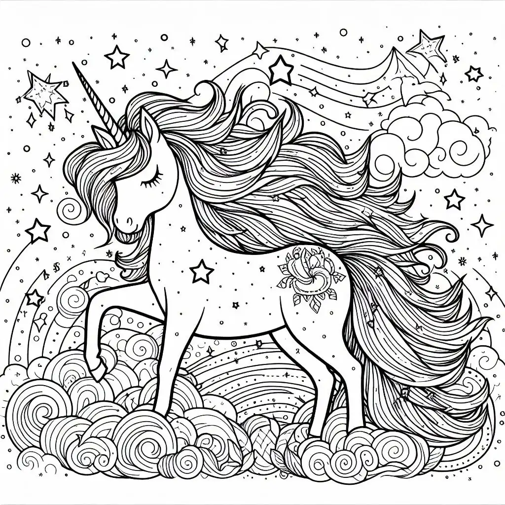 Elegant Unicorn Stars - Kidswiki