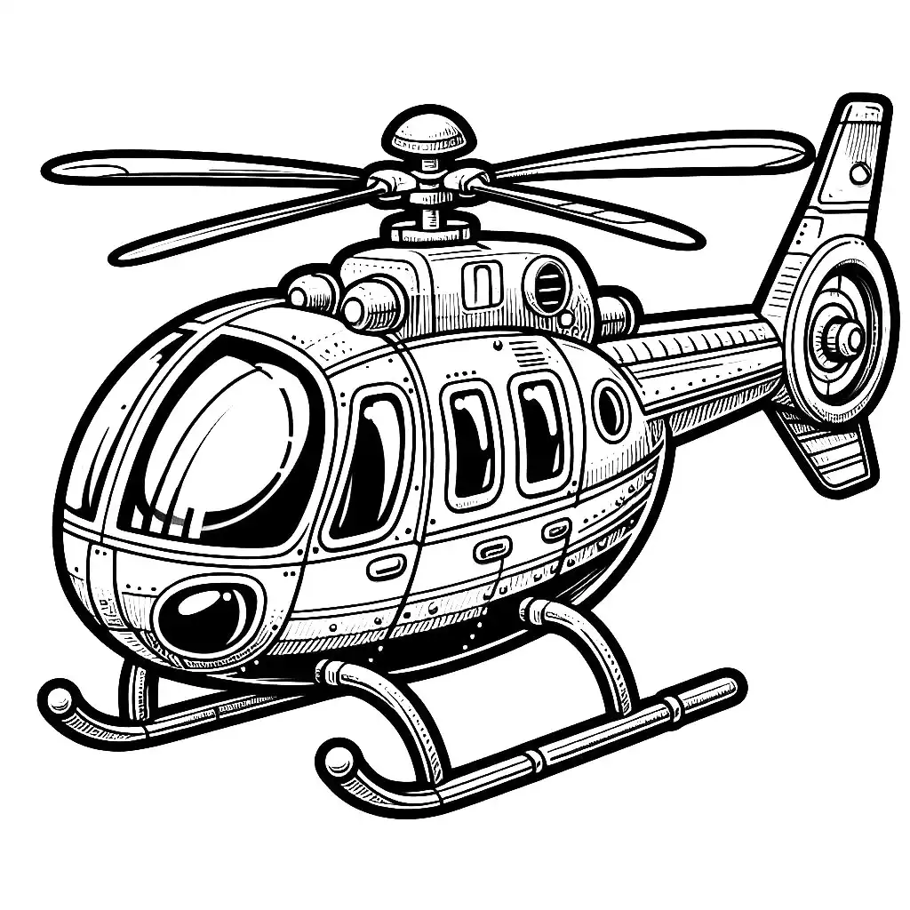 헬리콥터 색칠공부 도안 10