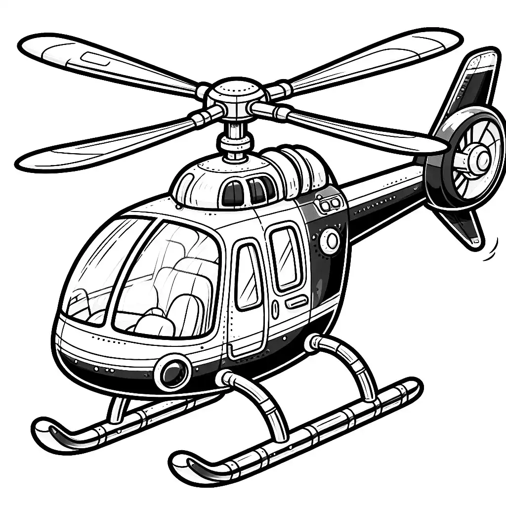 헬리콥터 색칠공부 도안 14